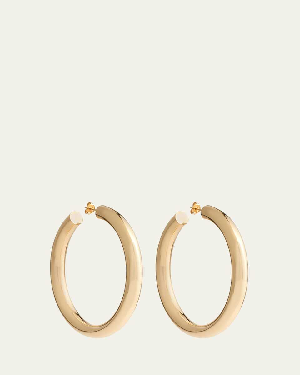 18K Yellow Gold Large Barbarella Hoop Earrings